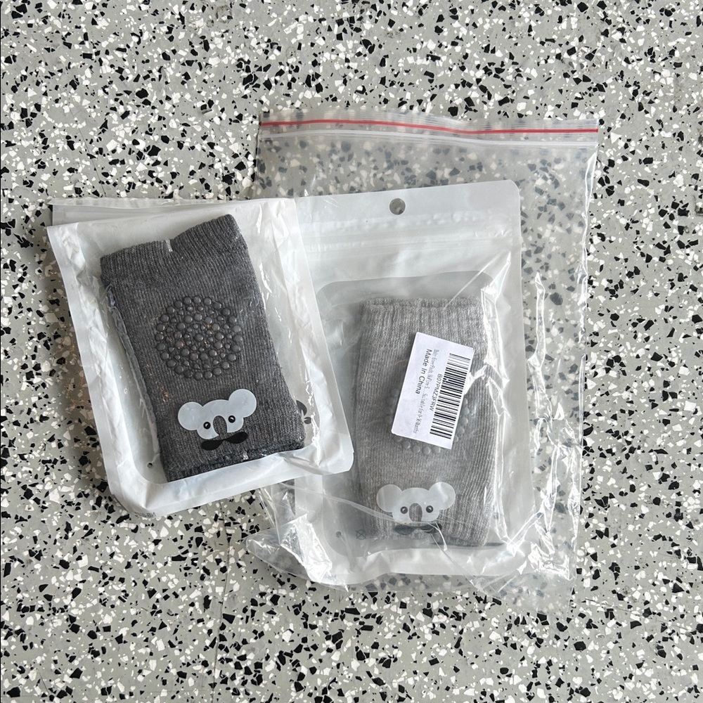Gray Koala baby knee pads 2 pack